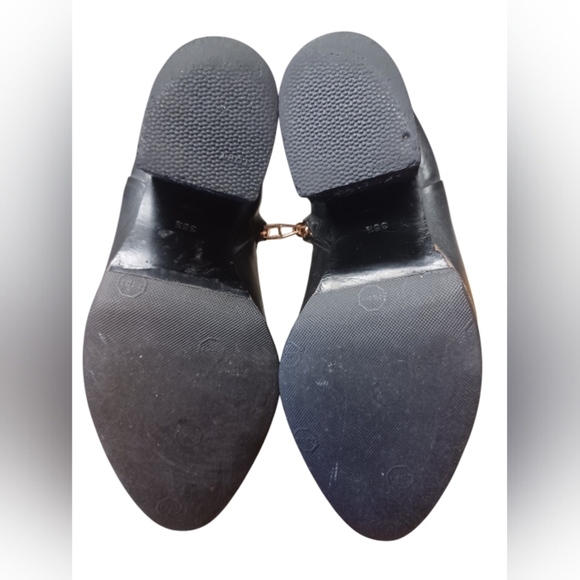 Alexander Wang EUC Gabi Black Leather Block Heel Booties Size 36.5 - Picture 9 of 10